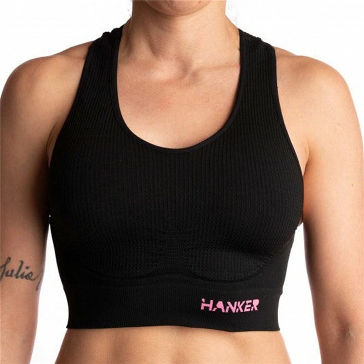 Women’s Sports Top Hanker Cane  Black Running