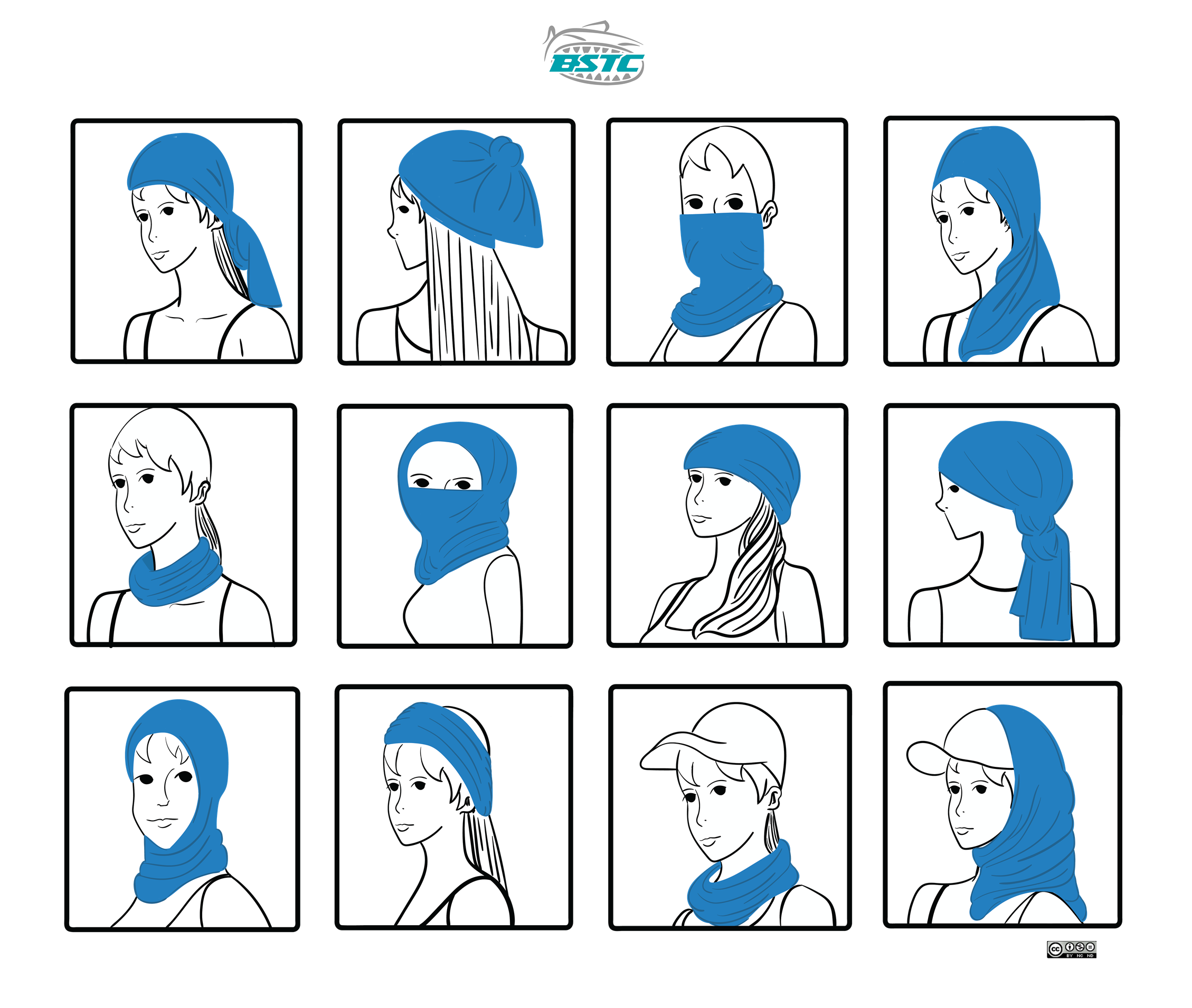 BSTC Head Socks, Light Blue