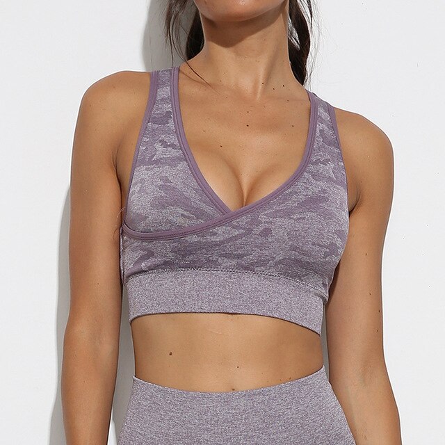 Padded sports bra crop top style